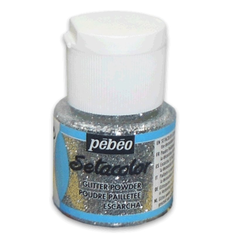 POLVOS PURPURINA PEBEO SETACOLOR 10 GR PLATA COD 391206