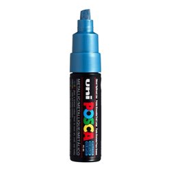 MARCADOR POSCA PC8K 8 MM AZUL METALICO