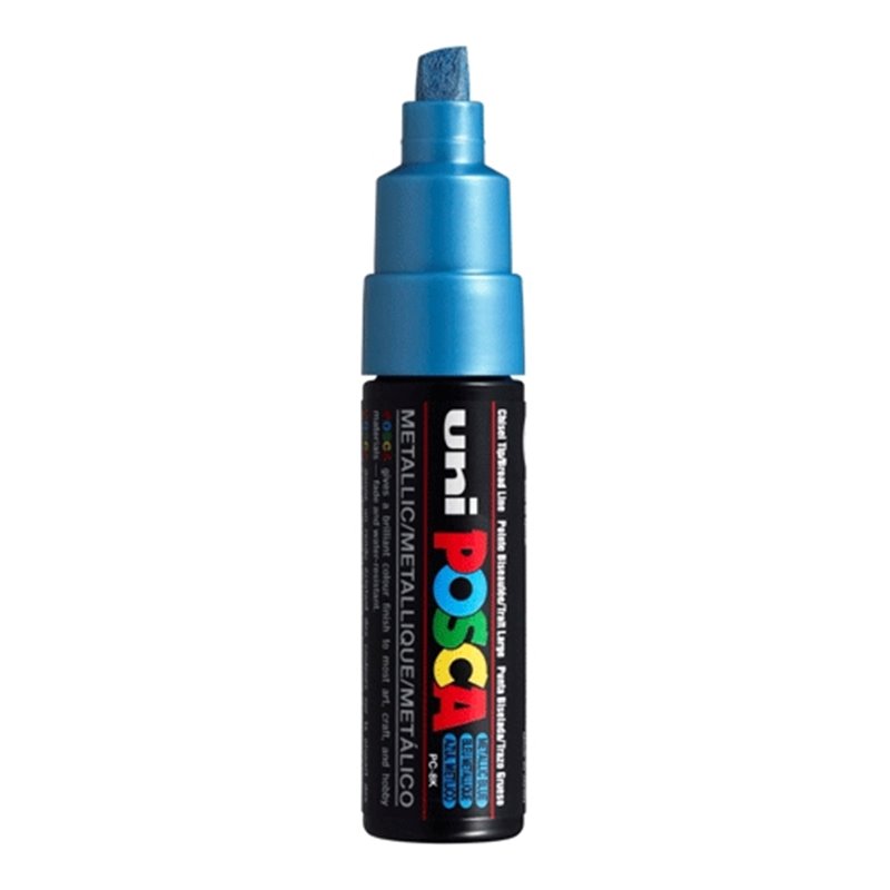 MARCADOR POSCA PC8K 8 MM AZUL METALICO