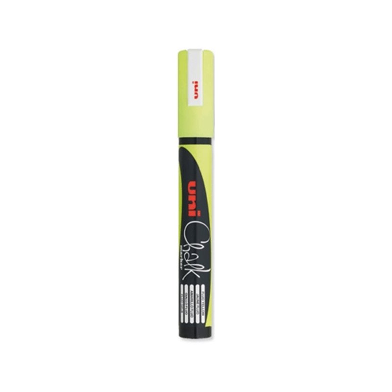 MARCADOR DE TIZA UNI CHALK 1.8-2.5 MM AMARILLO COD PWE-5M1100