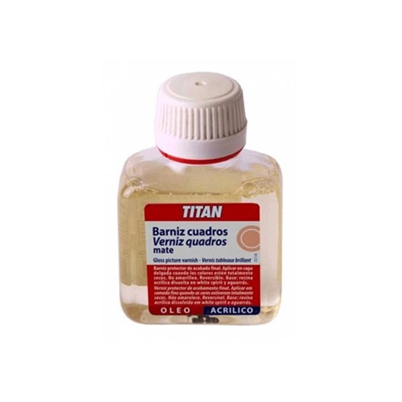 BARNIZ MATE TITAN PARA OLEO Y ACRILICO FR 100 ML COD 003314