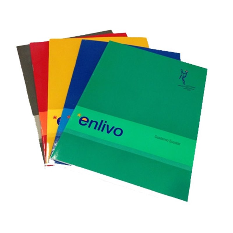 CUADERNO ESCOLAR ENLIVO A5 155 X 215 MM 1 RAYA 24 HOJAS varios colores COD 36512