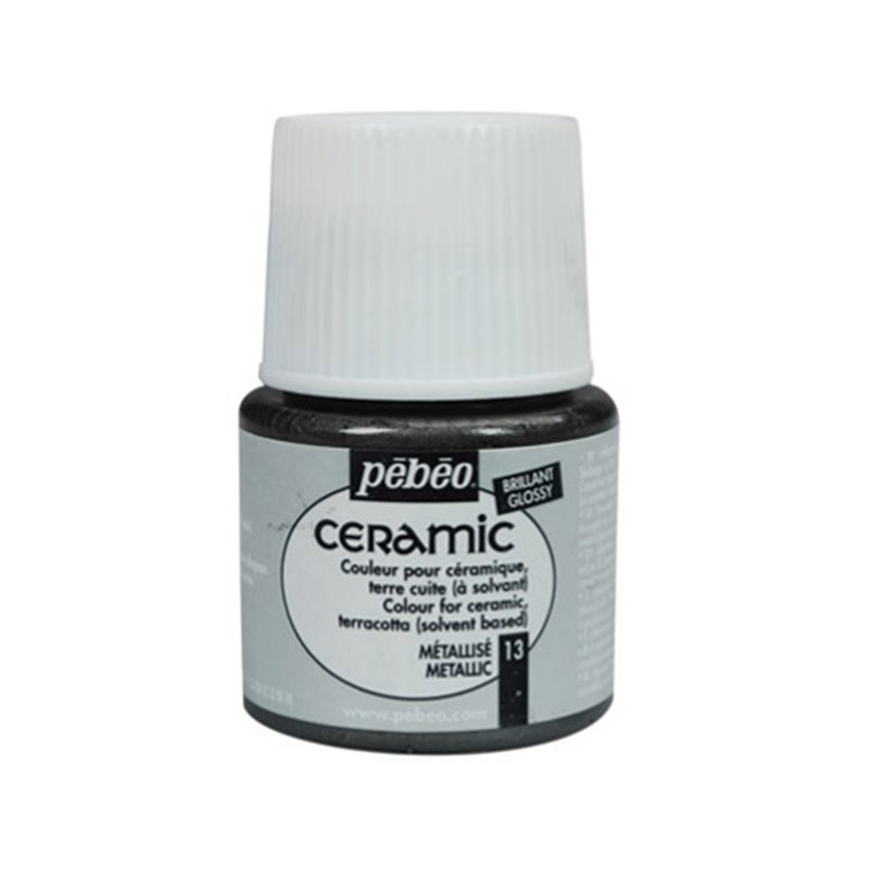 PINTURA PARA CERAMICA PEBEO CERAMIC 45 ML NUM 13 METALIZADO COD 025013