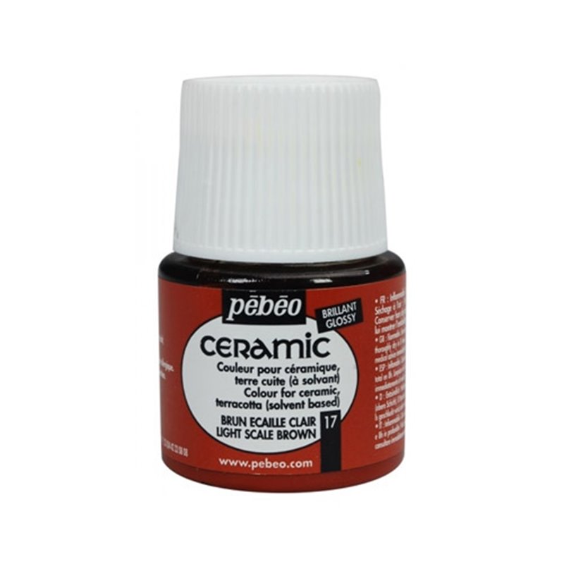 PINTURA PARA CERAMICA PEBEO CERAMIC 45 ML NUM 17 PARDO CONCHA COD 025017