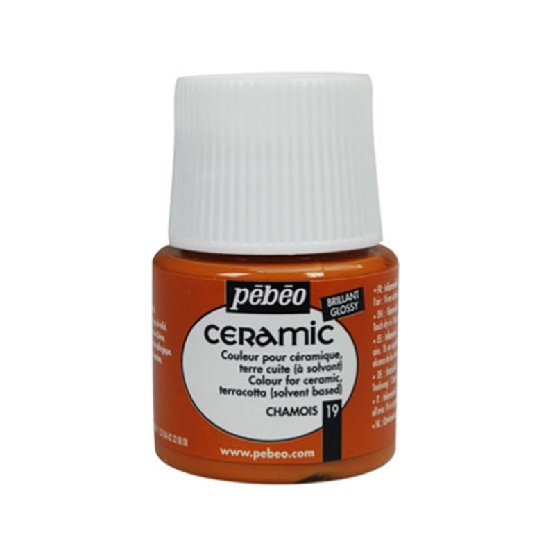 PINTURA PARA CERAMICA PEBEO CERAMIC 45 ML NUM 19 GAMUZA COD 025019