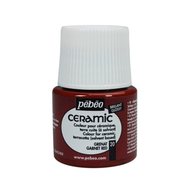 PINTURA PARA CERAMICA PEBEO CERAMIC 45 ML NUM 20 GRANATE COD 025020