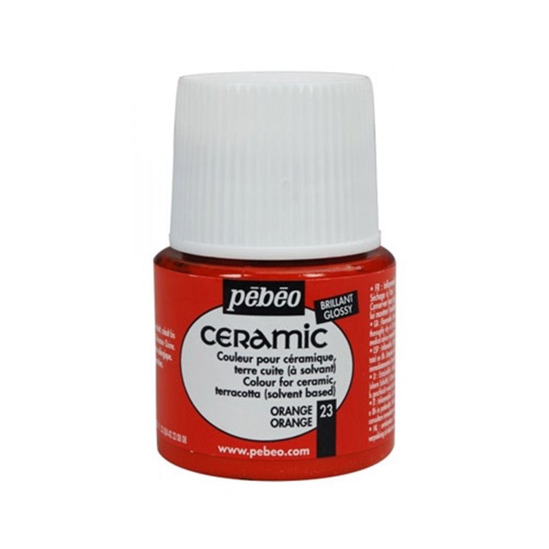 PINTURA PARA CERAMICA PEBEO CERAMIC 45 ML NUM 23 NARANJA COD 025023