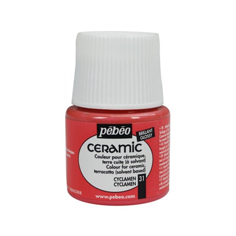 PINTURA PARA CERAMICA PEBEO CERAMIC 45 ML NUM 31 CICLAMEN COD 025031