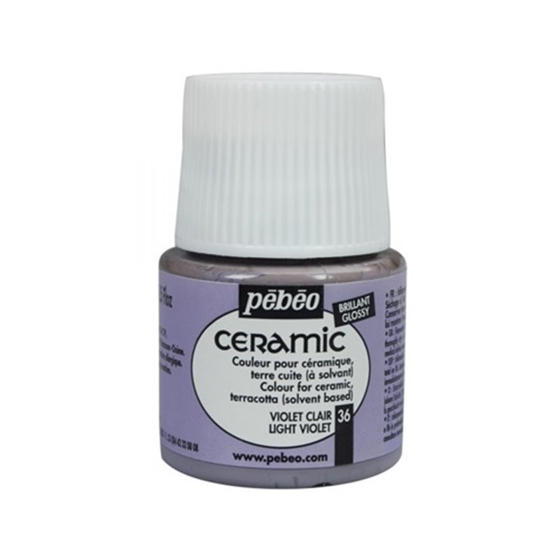 PINTURA PARA CERAMICA PEBEO CERAMIC 45 ML NUM 36 VIOLETA CLARO COD 025036