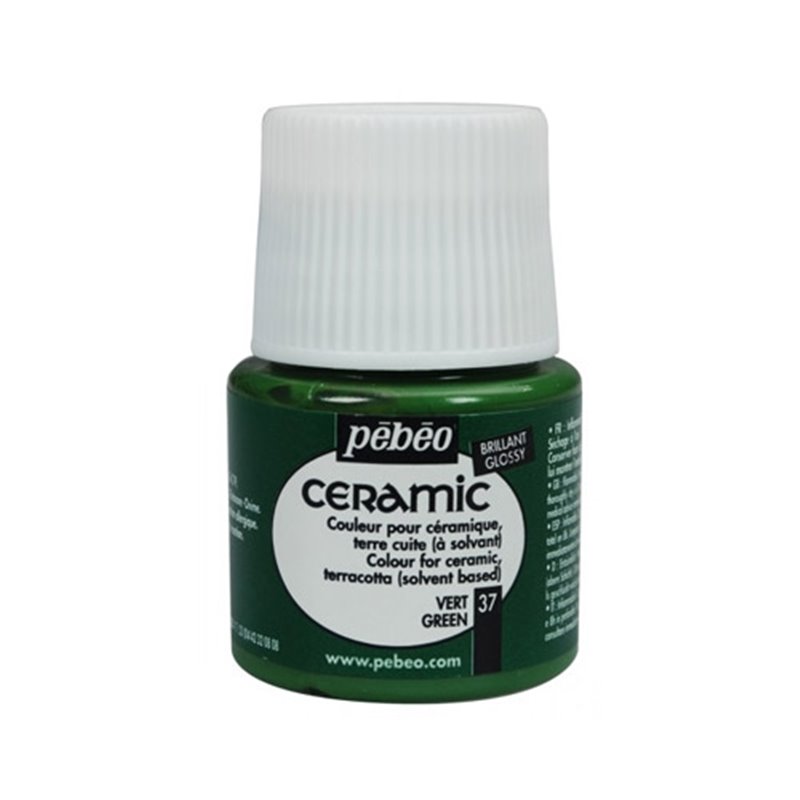 PINTURA PARA CERAMICA PEBEO CERAMIC 45 ML NUM 37 VERDE COD 025037