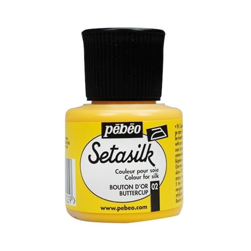 PINTURA PARA SEDA PEBEO SETASILK 45 ML NUM 02 BOTON DE ORO COD 181002