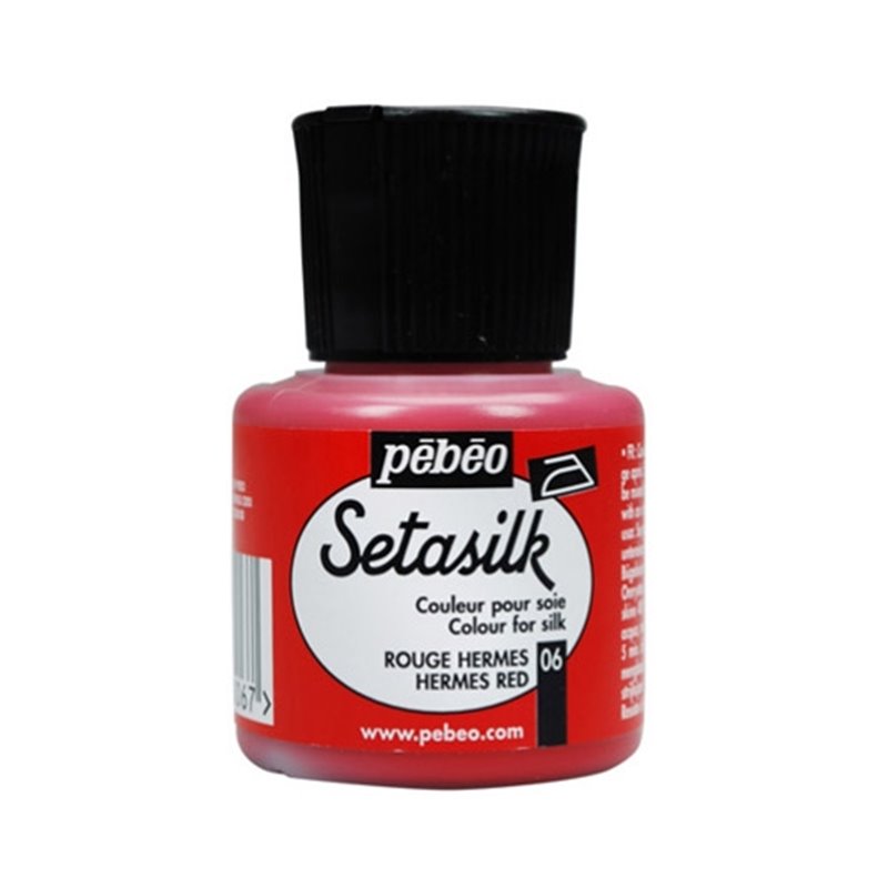 PINTURA PARA SEDA PEBEO SETASILK 45 ML NUM 06 ROJO HERMES COD 181006