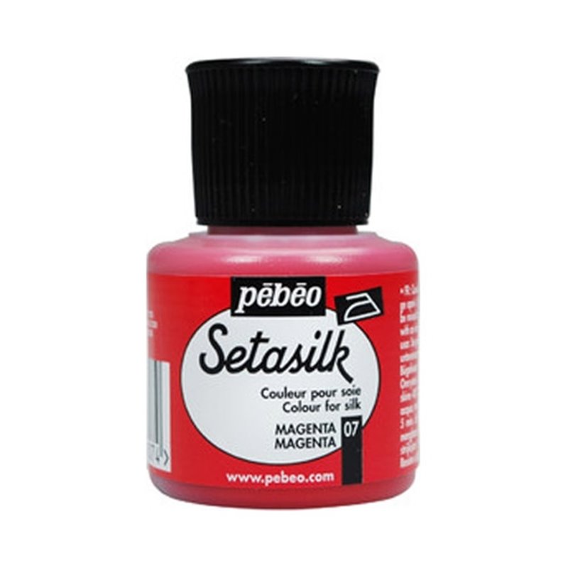 PINTURA PARA SEDA PEBEO SETASILK 45 ML NUM 07 MAGENTA COD 181007