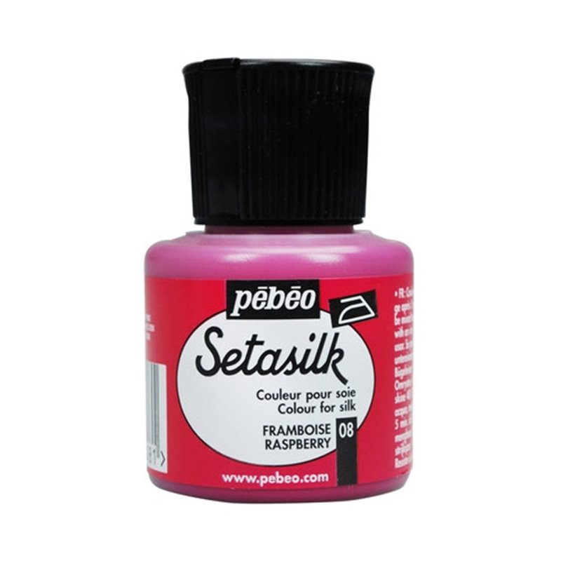 PINTURA PARA SEDA PEBEO SETASILK 45 ML NUM 08 FRAMBUESA COD 181008