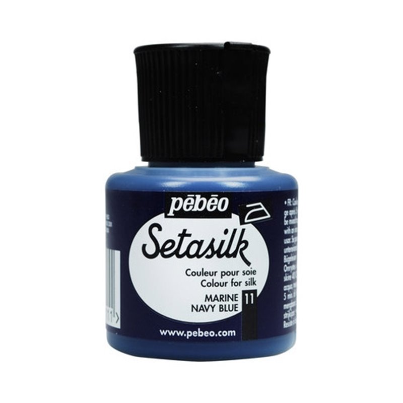 PINTURA PARA SEDA PEBEO SETASILK 45 ML NUM 11 MARINO COD 181011