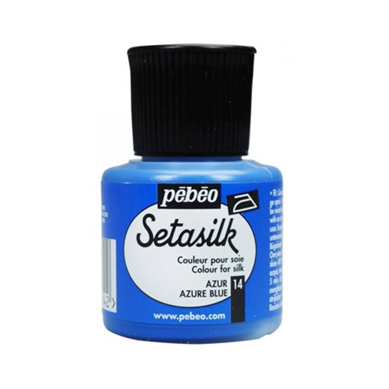 PINTURA PARA SEDA PEBEO SETASILK 45 ML NUM 14 AZUR COD 181014