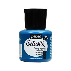 PINTURA PARA SEDA PEBEO SETASILK 45 ML NUM 15 TURQUESA COD 181015