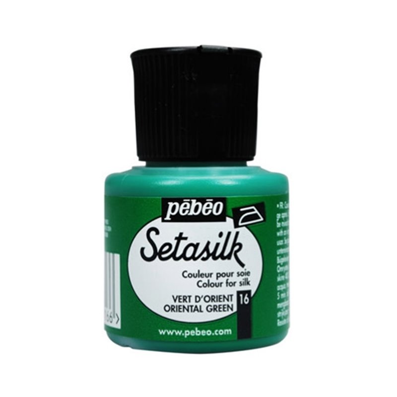 PINTURA PARA SEDA PEBEO SETASILK 45 ML NUM 16 VERDE DE ORIENTE COD 181016