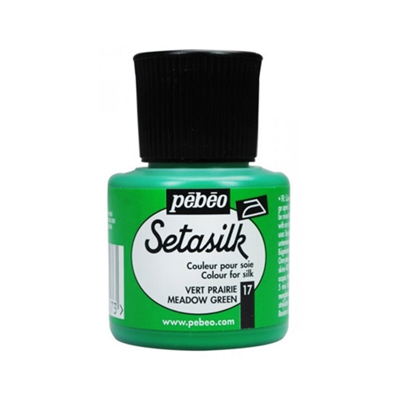 PINTURA PARA SEDA PEBEO SETASILK 45 ML NUM 17 VERDE PRADERA COD 181017