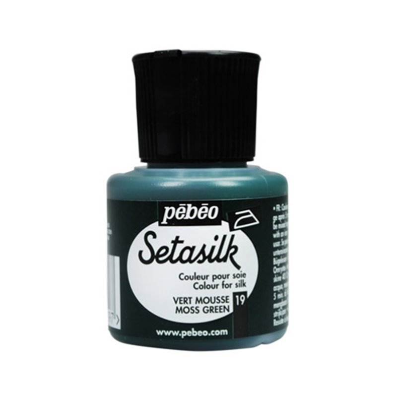 PINTURA PARA SEDA PEBEO SETASILK 45 ML NUM 19 VERDE MUSGO COD 181019