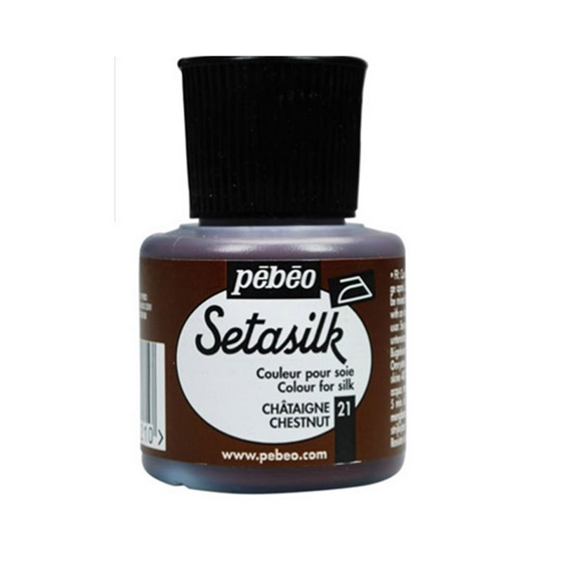 PINTURA PARA SEDA PEBEO SETASILK 45 ML NUM 21 CASTAÑA COD 181021