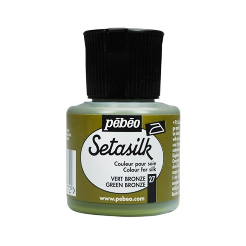 PINTURA PARA SEDA PEBEO SETASILK 45 ML NUM 27 VERDE BRONCE COD 181027