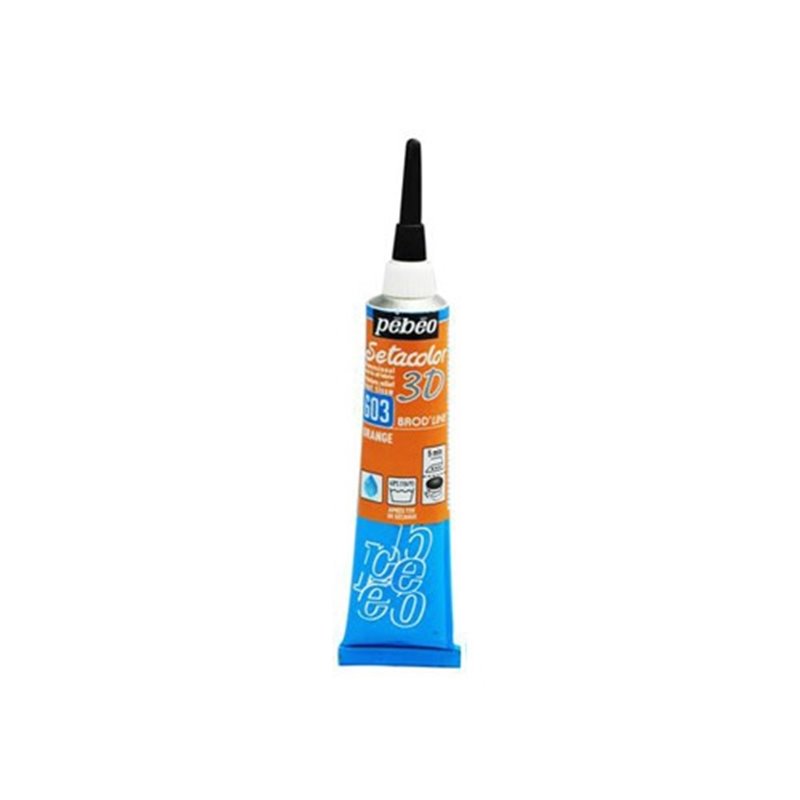 PINTURA PARA TELA PEBEO SETACOLOR 3D 45 ML NUM 03 NARANJA COD 557603