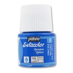PINTURA PARA TELA PEBEO SETACOLOR OPACO 45 ML NUM 11 AZUL COBALTO COD 295011