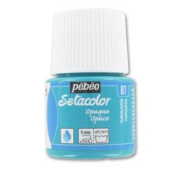 PINTURA PARA TELA PEBEO SETACOLOR OPACO 45 ML NUM 87 TURQUESA COD 295087