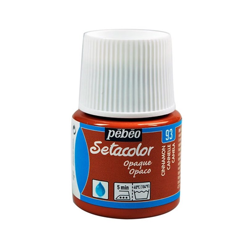 PINTURA PARA TELA PEBEO SETACOLOR OPACO 45 ML NUM 93 CANELA COD 295093