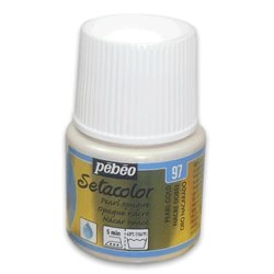 PINTURA PARA TELA PEBEO SETACOLOR OPACO NACARADO 45 ML NUM 97 NACAR DORADO COD 202097