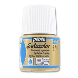 PINTURA PARA TELA PEBEO SETACOLOR OPACO TORNASOLADO 45 ML NUM 45 ORO COD 295045