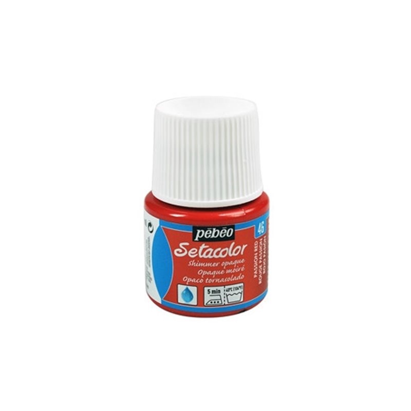 PINTURA PARA TELA PEBEO SETACOLOR OPACO TORNASOLADO 45 ML NUM 46 ROJO PASION COD 295046