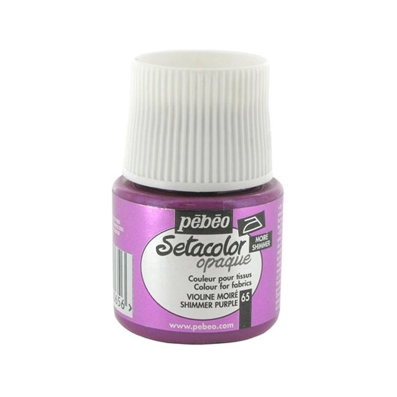 PINTURA PARA TELA PEBEO SETACOLOR OPACO TORNASOLADO 45 ML NUM 65 VIOLETA COD 295065