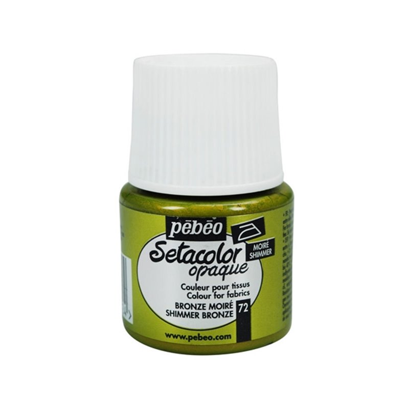 PINTURA PARA TELA PEBEO SETACOLOR OPACO TORNASOLADO 45 ML NUM 72 BRONCE COD 295072