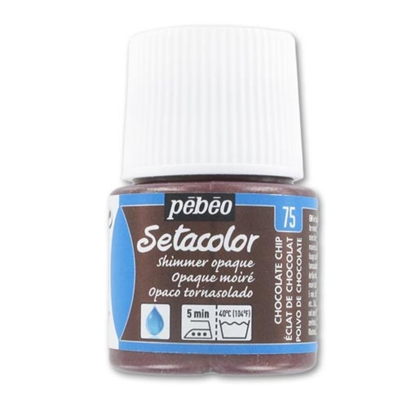 PINTURA PARA TELA PEBEO SETACOLOR OPACO TORNASOLADO 45 ML NUM 75 CHISPA DE CHOCOLATE COD 295075