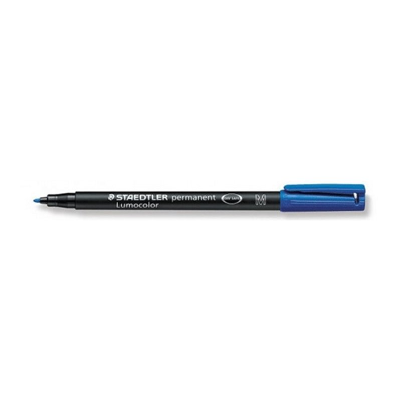 STAEDTLER LUMOCOLOR PERMANENTE AZUL PUNTA MEDIA