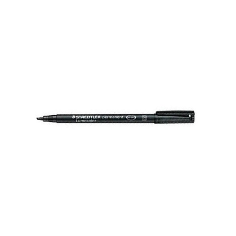 STAEDTLER LUMOCOLOR PERMANENTE NEGRO PUNTA BISELADA