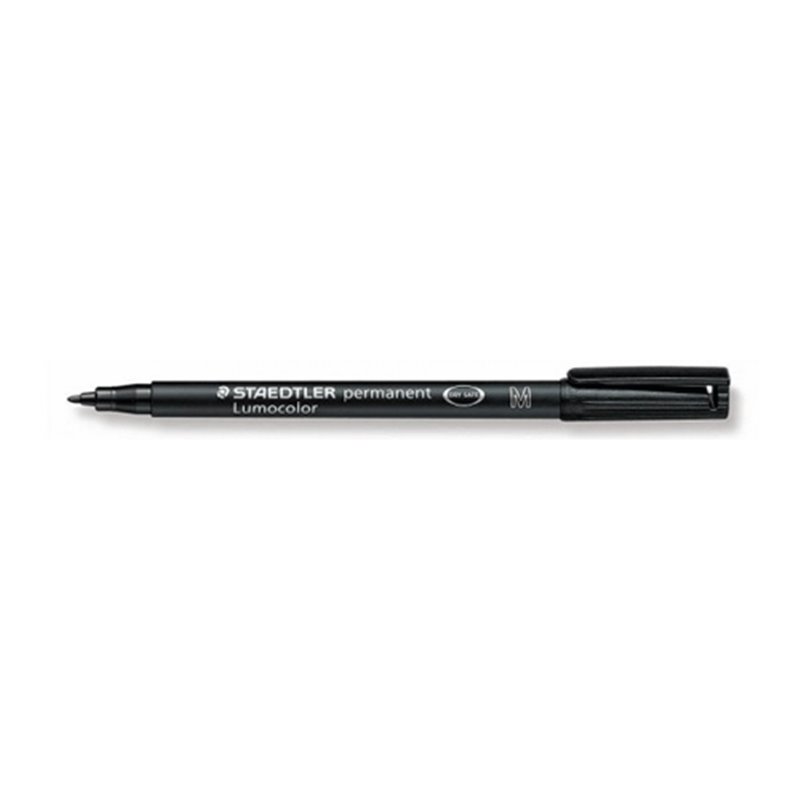 STAEDTLER LUMOCOLOR PERMANENTE NEGRO PUNTA MEDIA