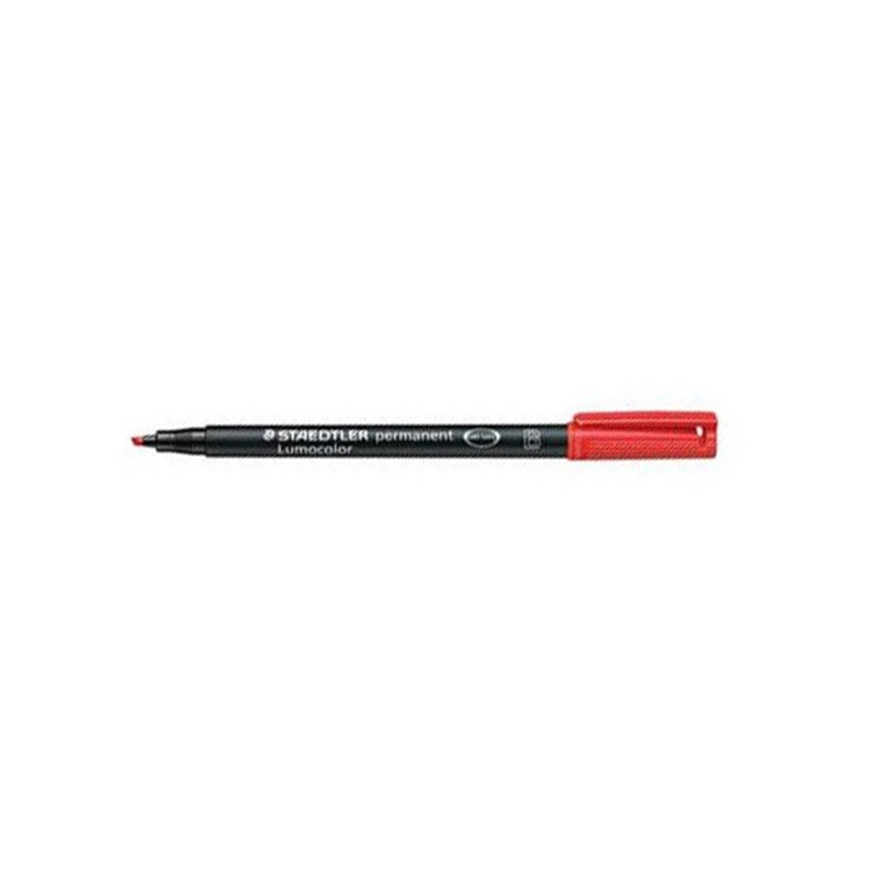 STAEDTLER LUMOCOLOR PERMANENTE ROJO PUNTA BISELADA