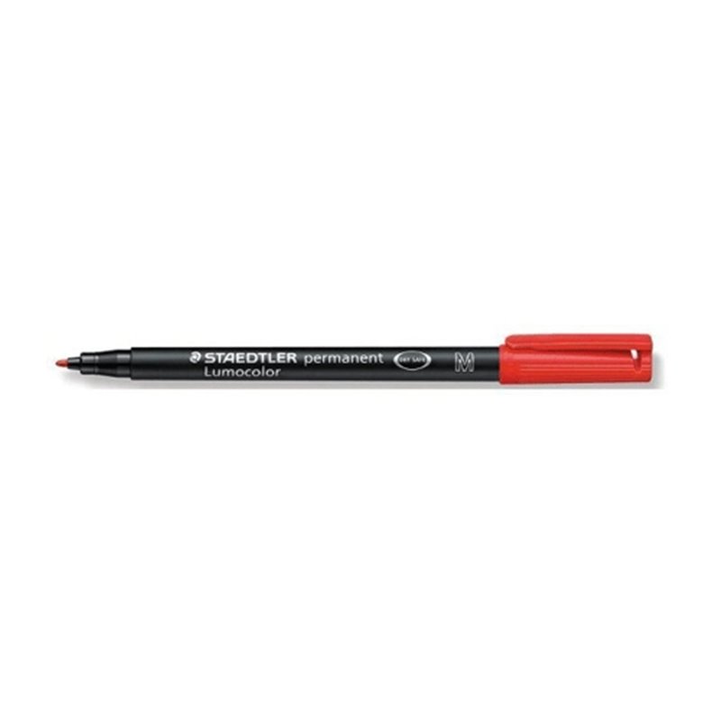 STAEDTLER LUMOCOLOR PERMANENTE ROJO PUNTA MEDIA