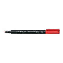 STAEDTLER LUMOCOLOR PERMANENTE ROJO PUNTA SUPERFINA