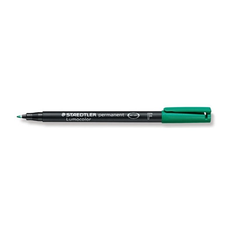 STAEDTLER LUMOCOLOR PERMANENTE VERDE PUNTA FINA