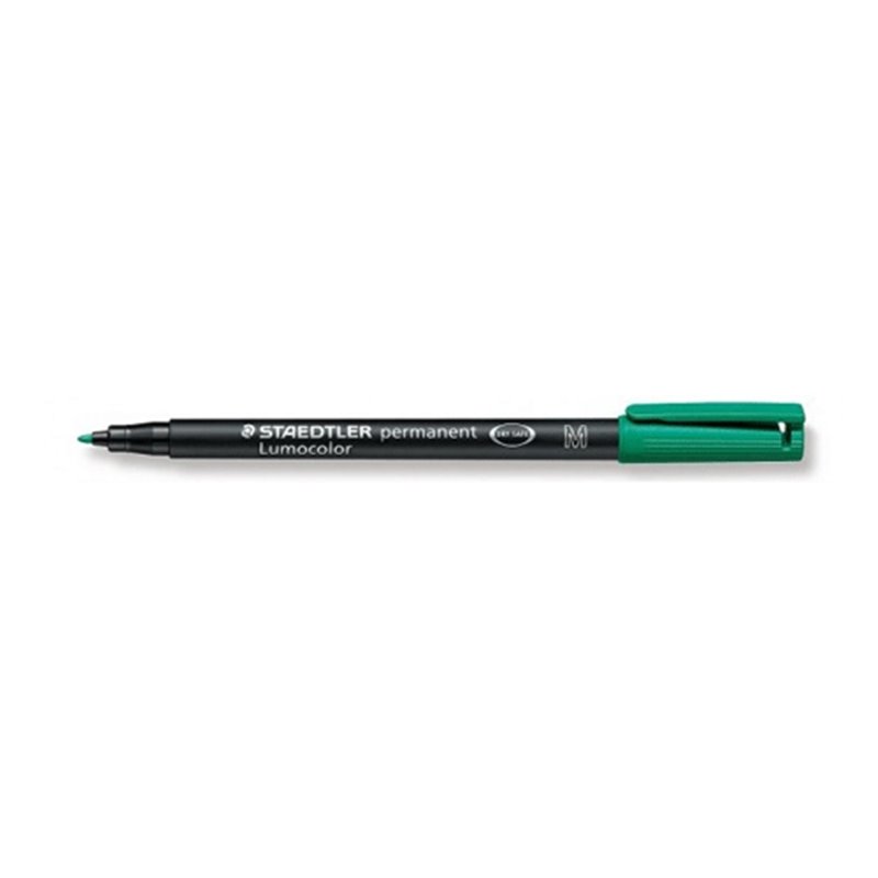 STAEDTLER LUMOCOLOR PERMANENTE VERDE PUNTA MEDIA