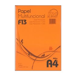 PAPEL DE COLOR IPO NUM F13 SAFFRON A4 80 G PAQUETE 100 HOJAS