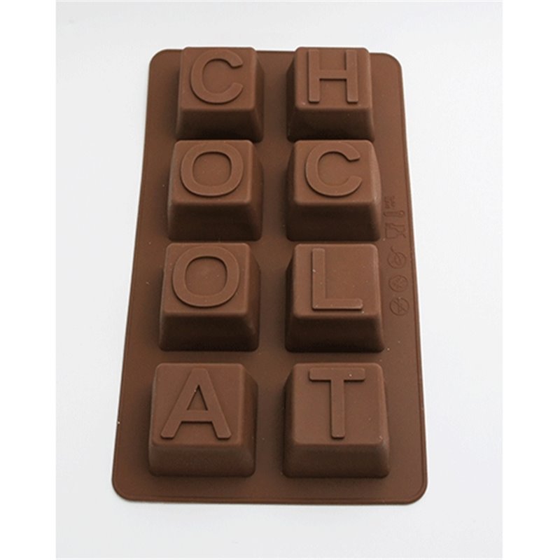 MOLDE DE SILICONA CHOCOLAT 8 UDS COD 053244