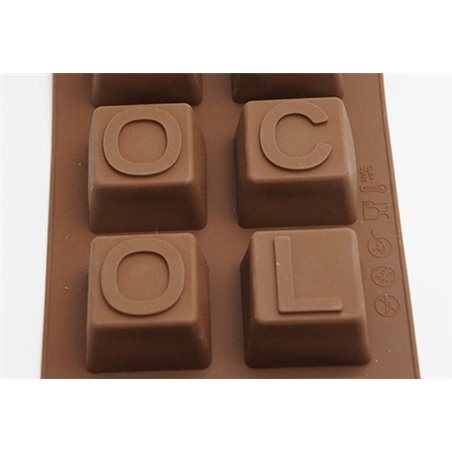 MOLDE DE SILICONA CHOCOLAT 8 UDS COD 053244