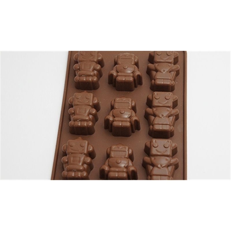 MOLDE DE SILICONA ROBOTS 12 UDS COD 053150