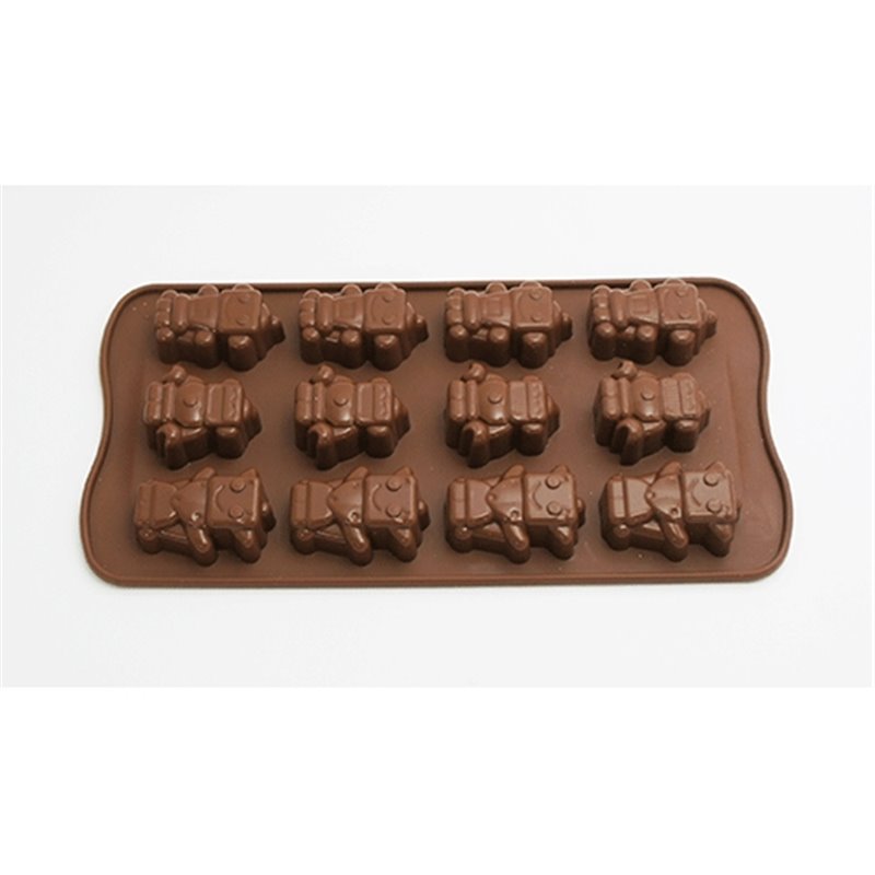 MOLDE DE SILICONA ROBOTS 12 UDS COD 053150