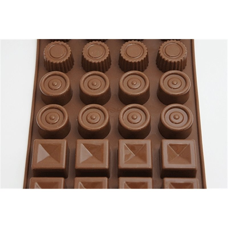 MOLDE DE SILICONA CIRCULOS 24 UDS COD 053286